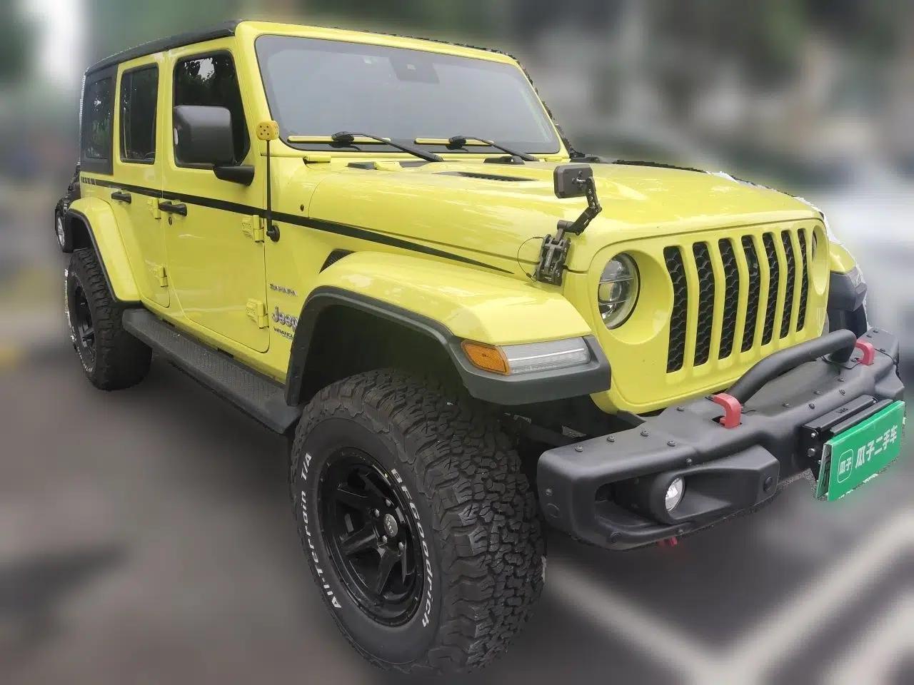 Jeep Wrangler New Energy 2022 Four-Door 2.0T 4xe Sahara Fluorescent Yellow Limited Edition — миниатюра 3