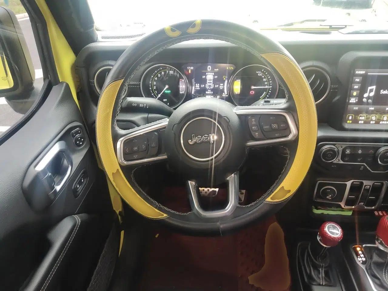 Jeep Wrangler New Energy 2022 Four-Door 2.0T 4xe Sahara Fluorescent Yellow Limited Edition — миниатюра 10